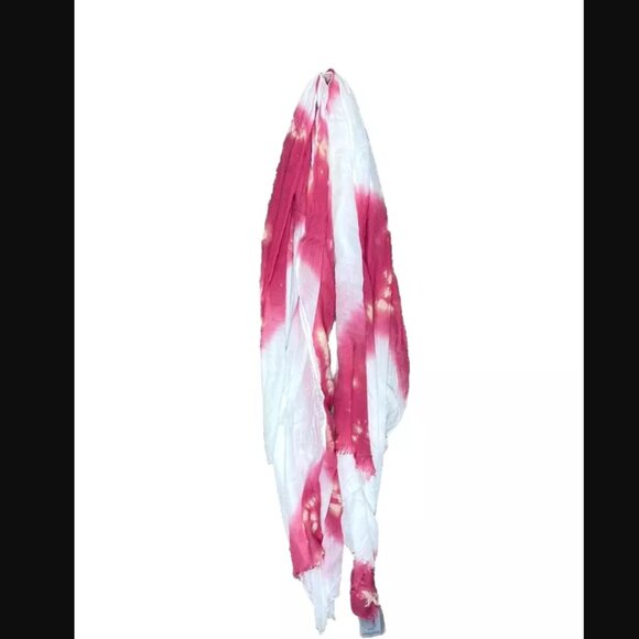 Leigh & Luca New Limited Edition Scarf LuxModal Pink White Tie Dye Shawl RARE - Picture 2 of 9